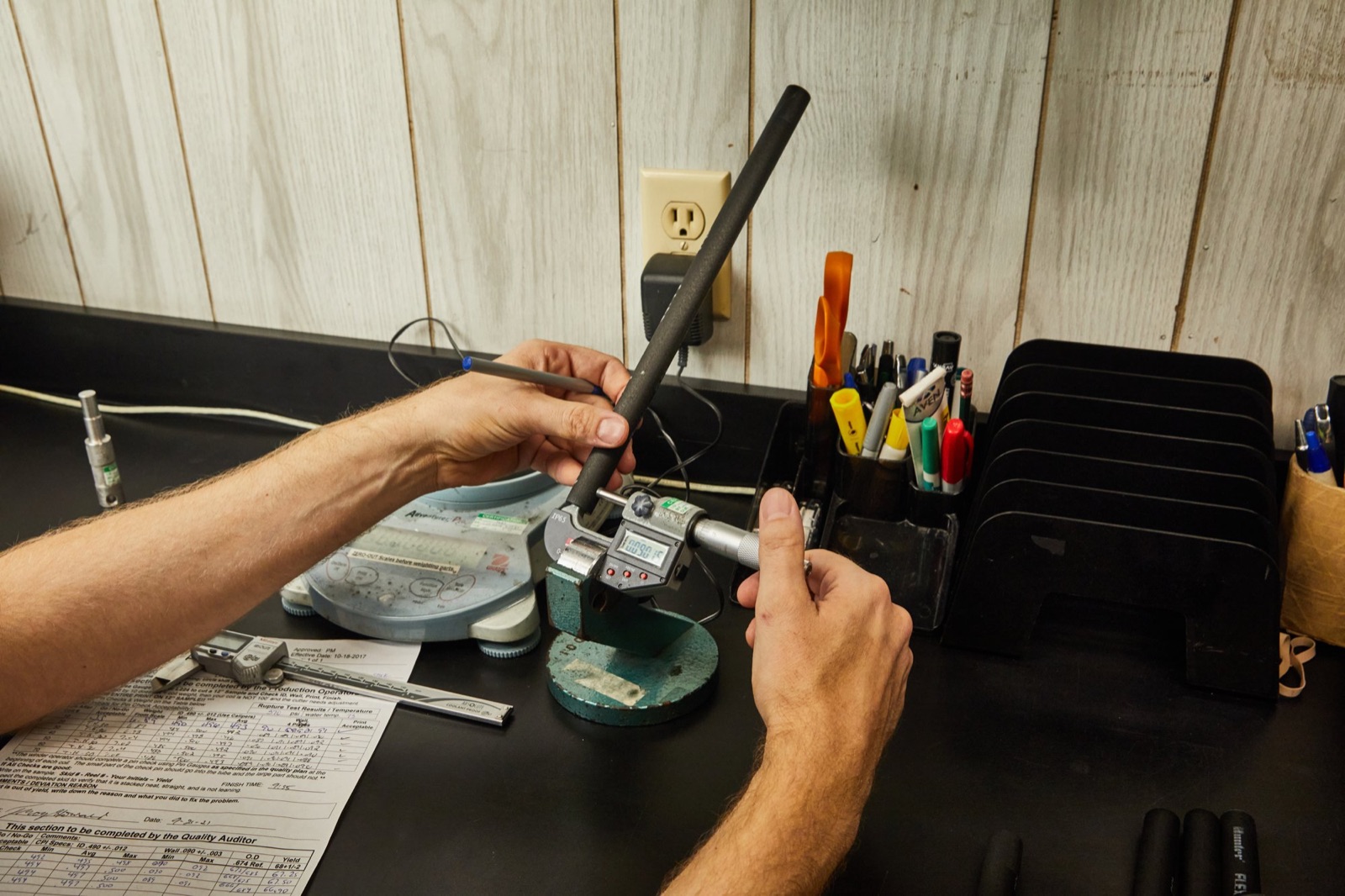 Dimensional measurement of a profile